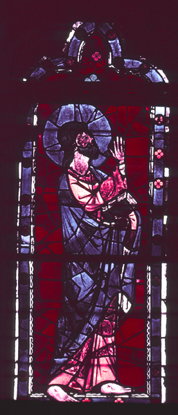 Windows, choir, triforium, north, bay 2, lancet 3