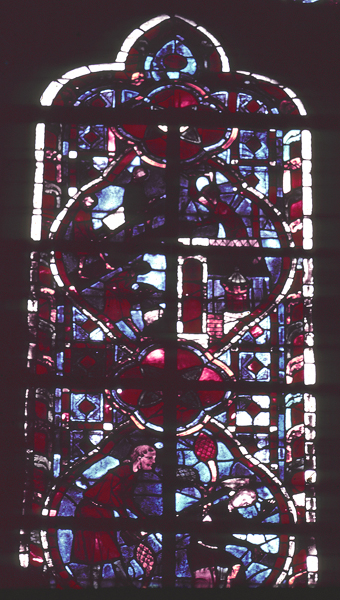 Windows, choir, north, bay 4, lancet 1, zones 5-6