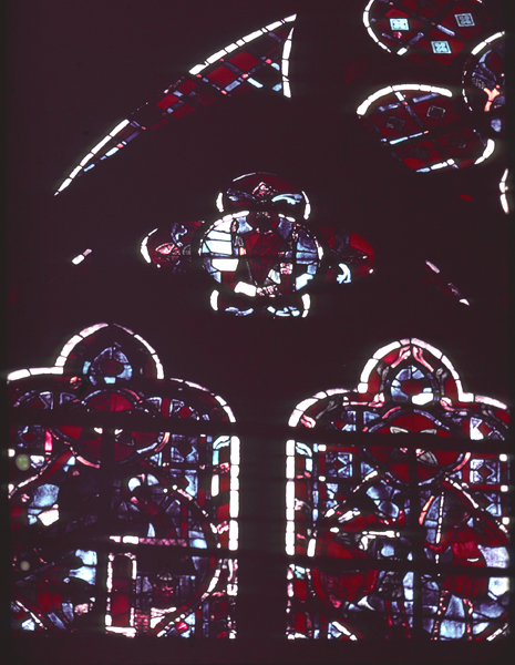 Windows, choir, north, bay 4, tracery left