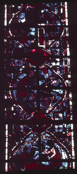 Windows, choir, north, bay 4, lancet 1, zone 5