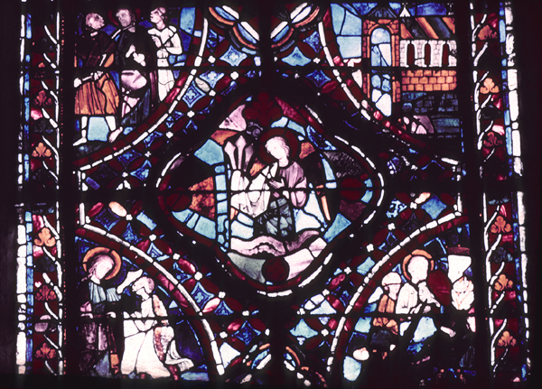 Windows, apse, north, chapel 1, window 2, zones 4-6
