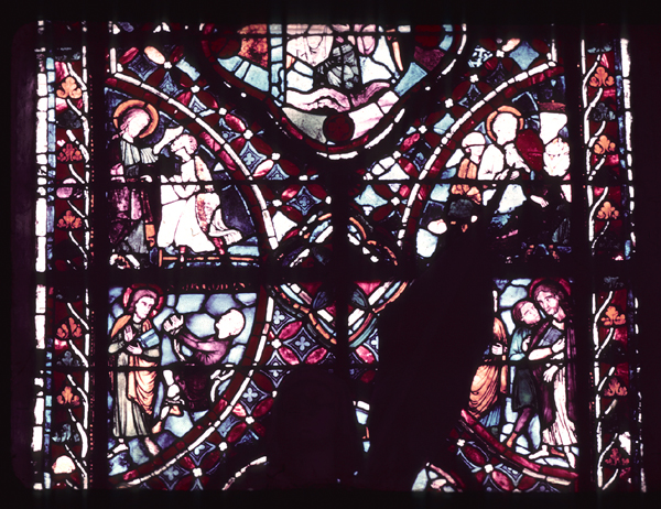 Windows, apse, north, chapel 1, window 2, zones 3-4