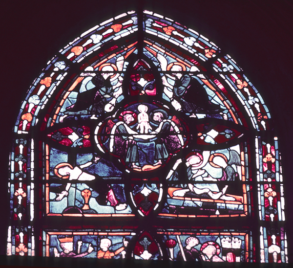 Windows, apse, north, bay 1, lancet 3, zones 14-16