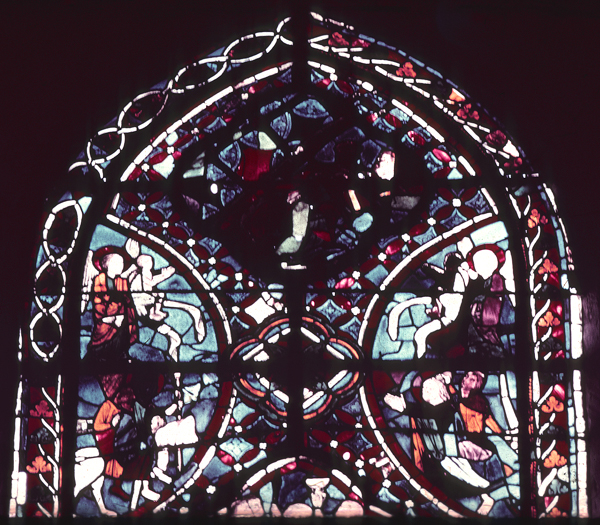 Windows, apse, north, chapel 1, window 2, zones 11-13