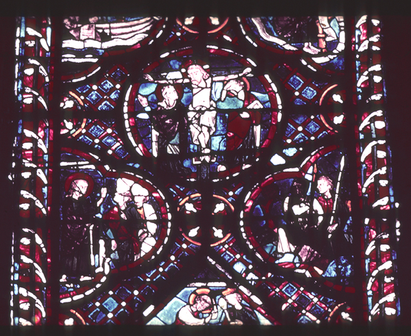 Windows, apse, north, chapel 1, window 1, zones 7-8