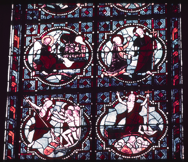 Windows, apse, central chapel, right window, zones 5-6