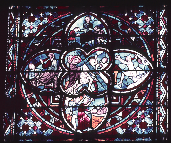 Windows, apse, central chapel, central window, zone 2