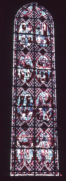 Windows, apse, central chapel, left window