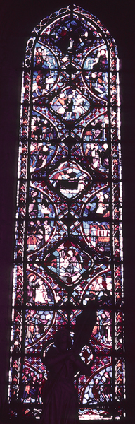 Windows, apse, north, chapel 1, window 2