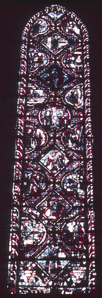 Windows, apse, north, chapel 1, window 1