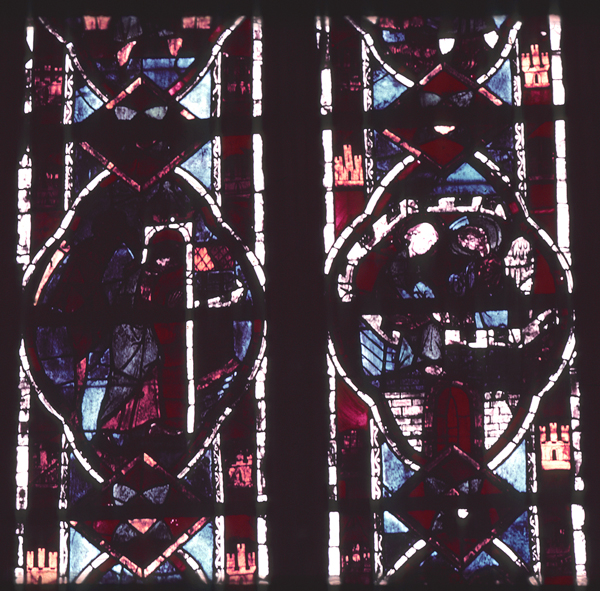 Windows, choir, north, bay 2, lancets 2-3, zone 4