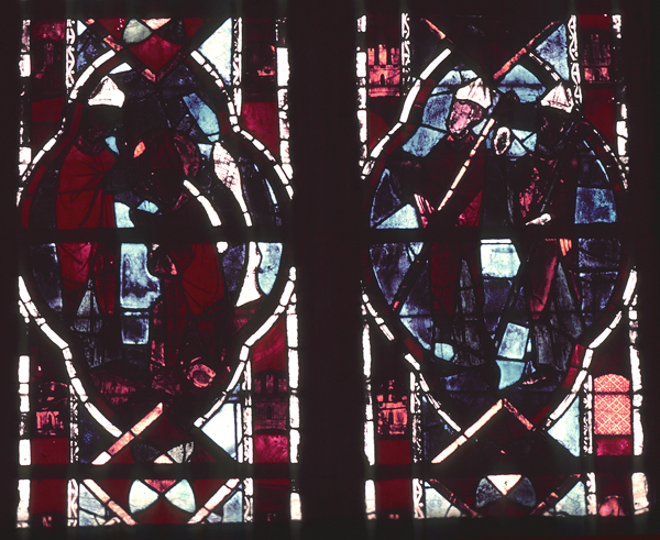 Windows, choir, north, bay 2, lancets 2-3, zone 2