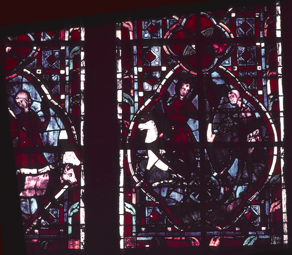 Windows, choir, north, bay 4, lancet 4, zone 1