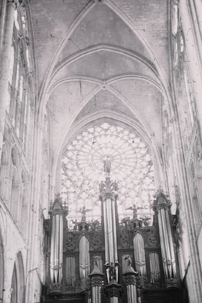 Inteior view, transept, south, rose window