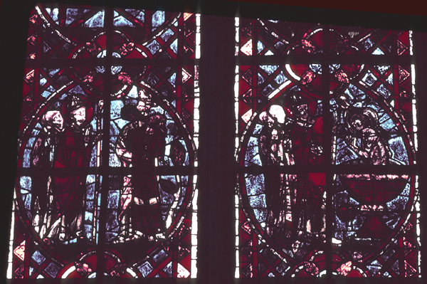 Windows, choir, south, bay 4, lancets 1-2, zone 3