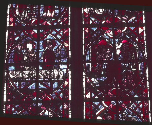 Windows, choir, south, bay 4, lancets 1-2, zone 4