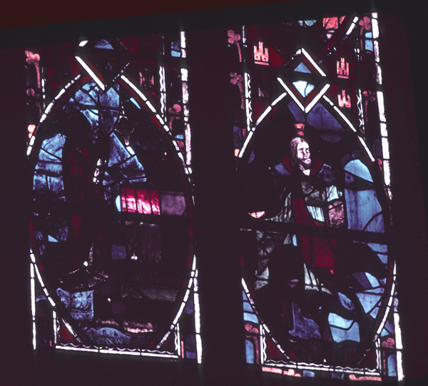 Windows, choir, central bay, lancets 1-2, zone 1