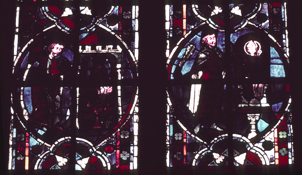 Windows, choir, north, bay 5, lancets 1-2, zone 3