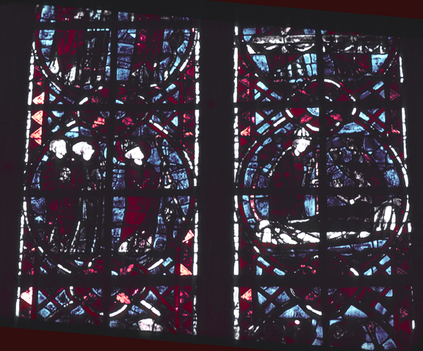 Windows, choir, south, bay 4, lancets 3-4, zone 5