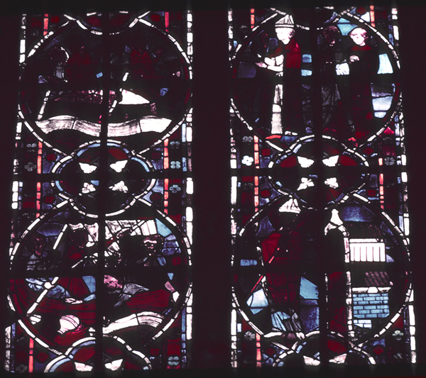 Windows, choir, north, bay 5, lancets 1-2, zones 5-6