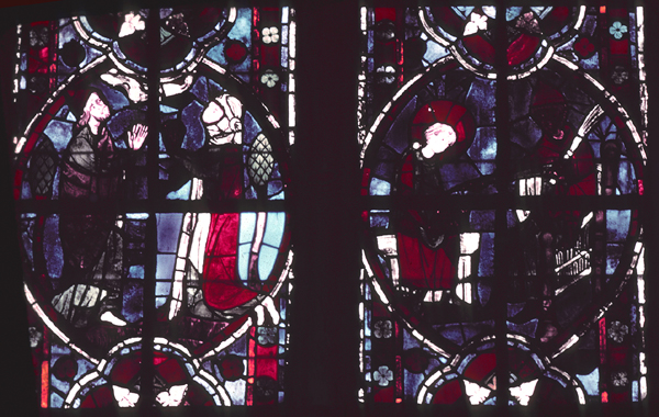 Windows, choir, north, bay 5, lancets 3-4, zone 1