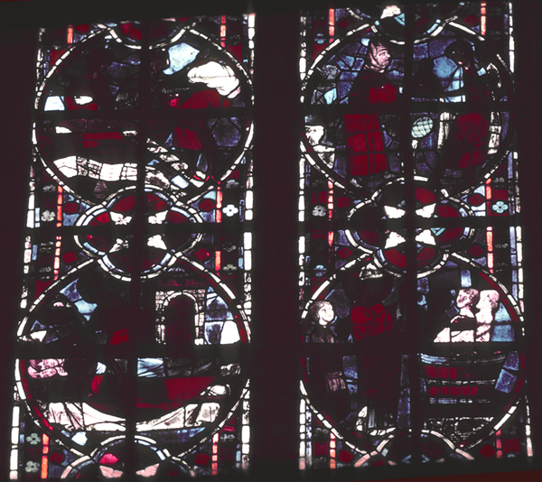 Windows, choir, north, bay 5, lancets 3-4, zones 5-6