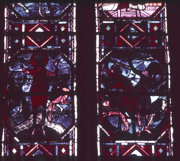 Windows, choir, south, bay 7, lancets 3-4, zone 3