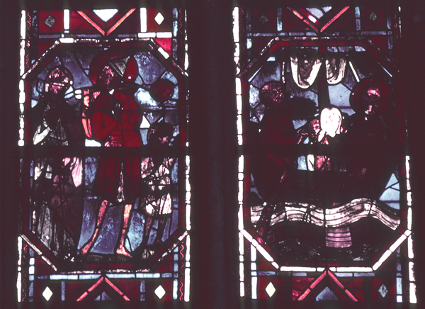 Windows, choir, south, bay 7, lancets 3-4, zone 2