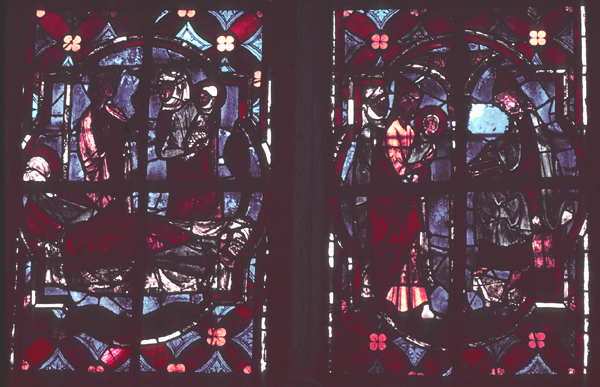Windows, choir, south, bay 6, lancets 3-4, zone 1