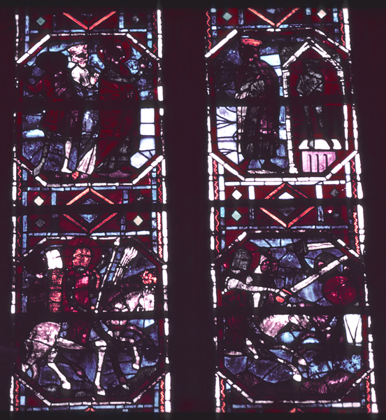 Windows, choir, south, bay 7, lancets 1-2, zones 5-6