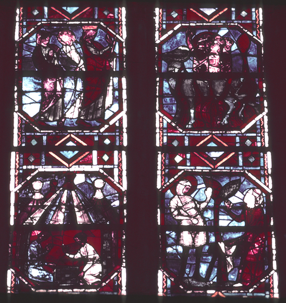 Windows, choir, south, bay 7, lancets 3-4, zones 5-6