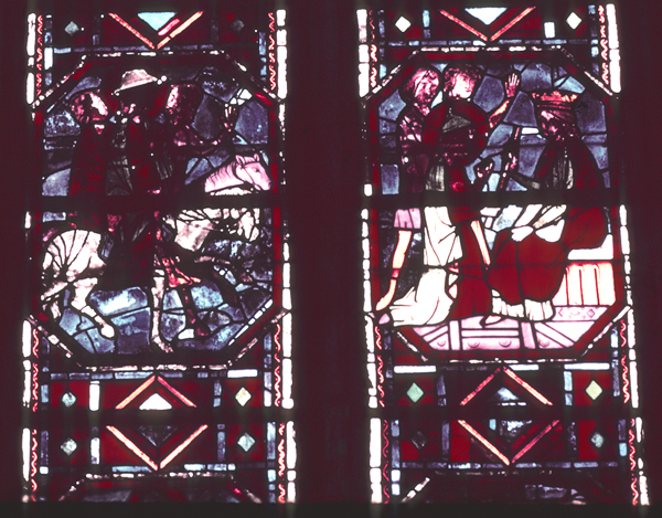 Windows, choir, south, bay 7, lancets 3-4, zone 4
