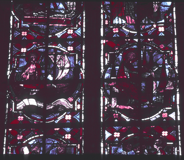 Windows, choir, south, bay 6, lancets 1-2, zone 5