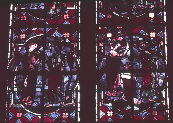 Windows, choir, south, bay 6, lancets 1-2, zone 3