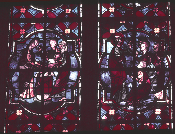 Windows, choir, south, bay 6, lancets 1-2, zone 2