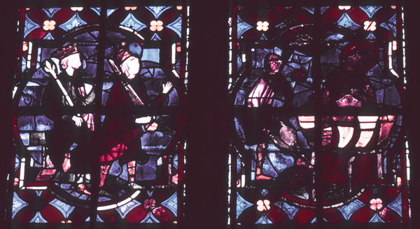 Windows, choir, south, bay 6, lancets 3-4, zone 4