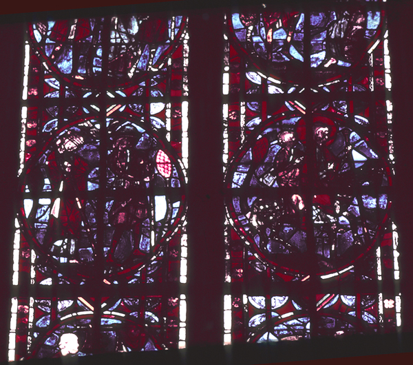 Windows, choir, south, bay 5, lancets 3-4, zone 5