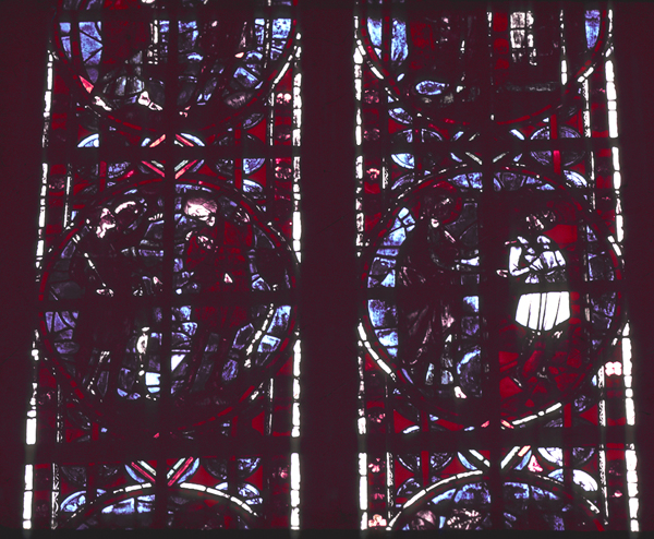 Windows, choir, south, bay 5, lancets 1-2, zone 5