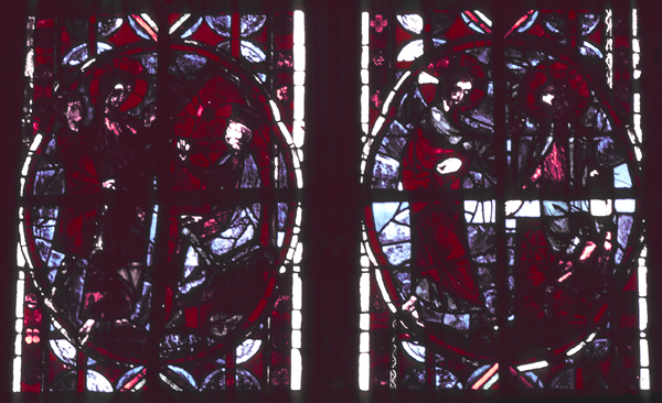 Windows, choir, south, bay 5, lancets 3-4, zone 2