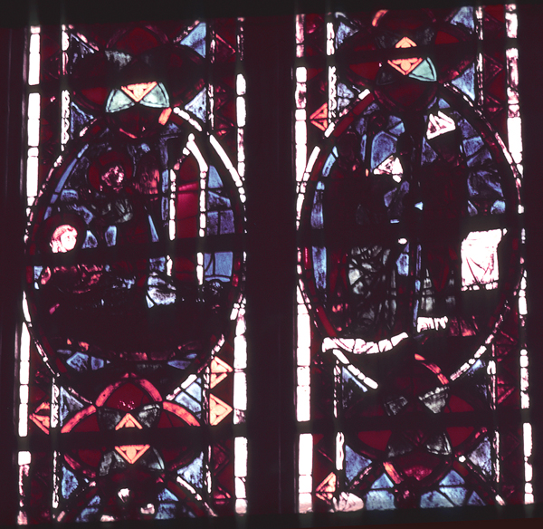 Windows, choir, south, bay 2, lancets 1-2, zone 3