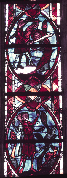 Windows, choir, south, bay 2, lancet 3, zones 2-3