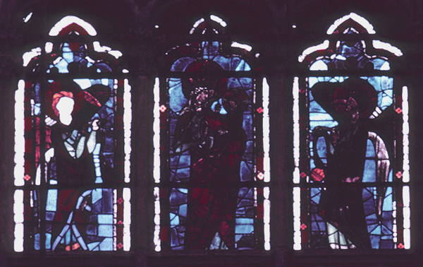 Windows, choir, triforium, central bay