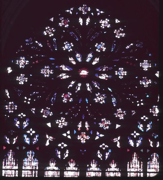 Windows, west rose window