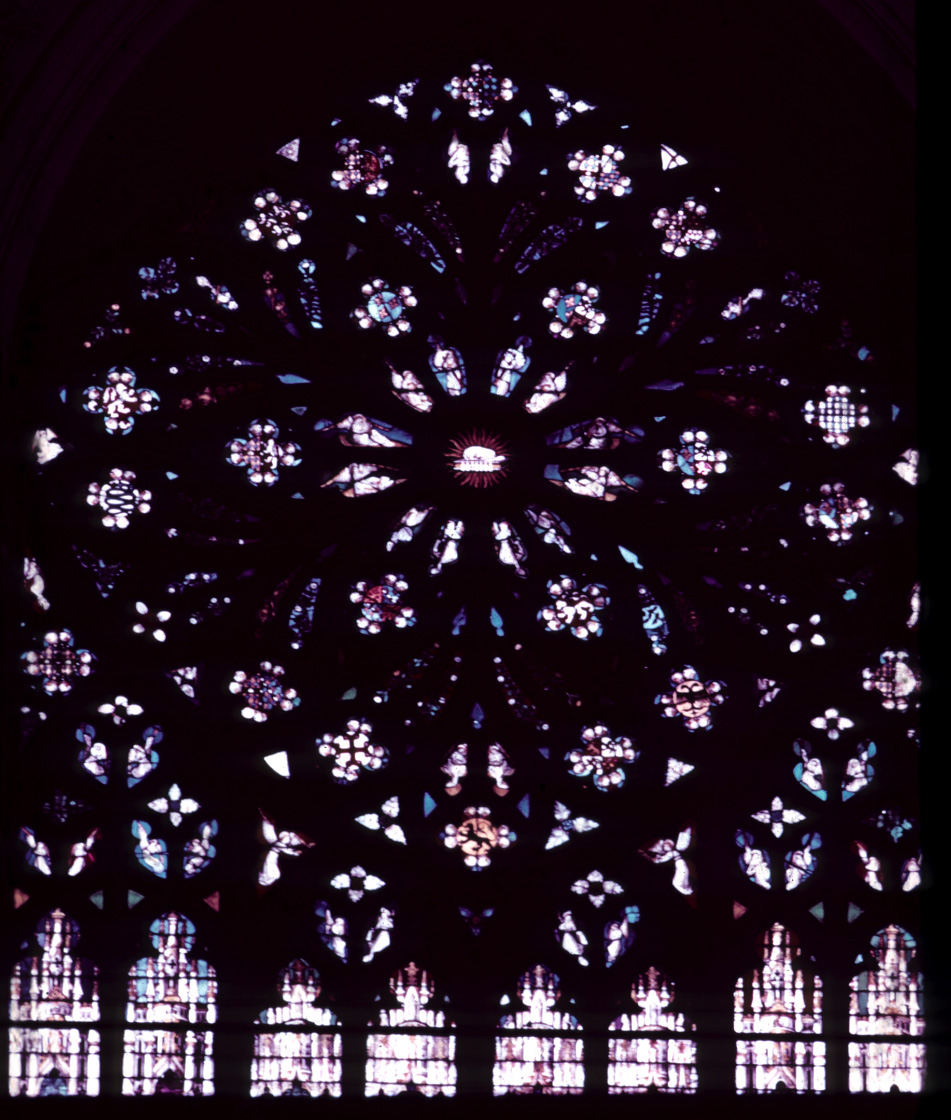 West rose, window X, section A