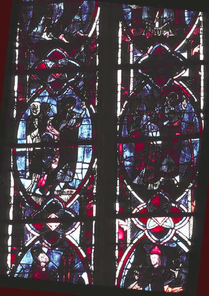 Windows, choir, north, bay 1, lancets 1-2, zone 2