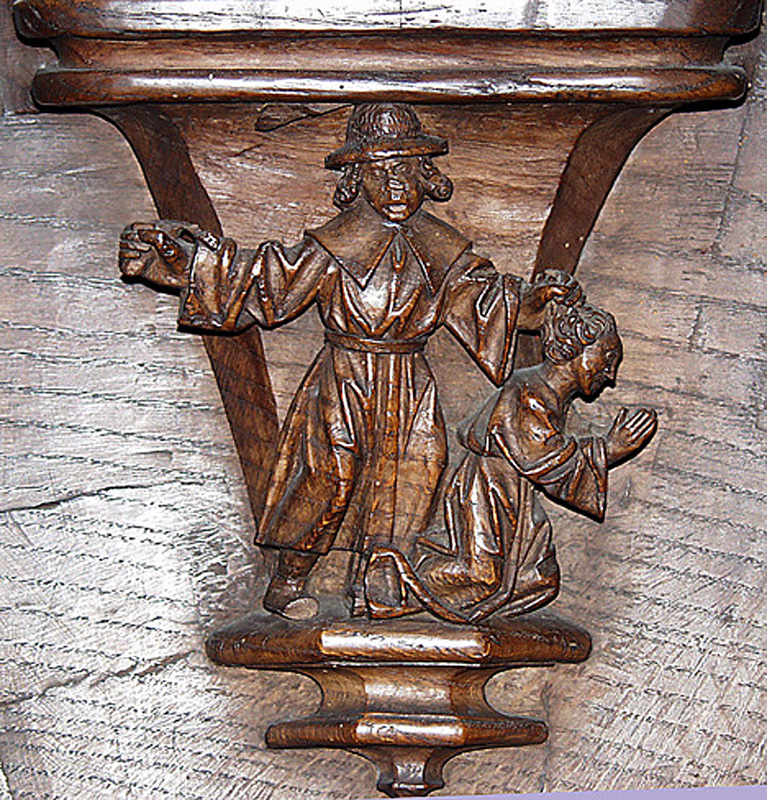 Abraham, Sacrificing Isaac, misericord, Aarschot, Onze-Lieve-Vrouwekerk, SH-8.