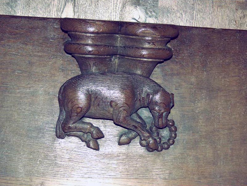 Ass, Biting Rosary, misericord, Kleve, Sankt Mariä Empfängnis, SH-5.