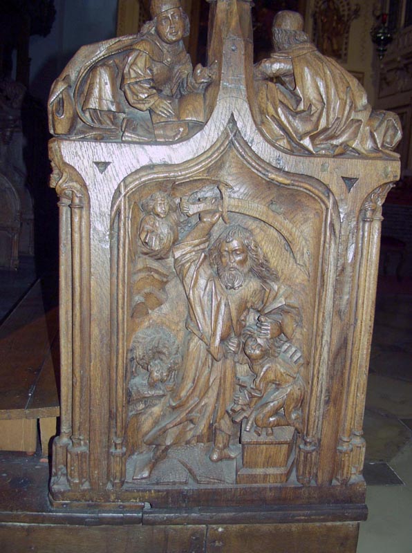 Abraham, Sacrificing Isaac, misericord, Konstanzer Münster, Jouée, north.