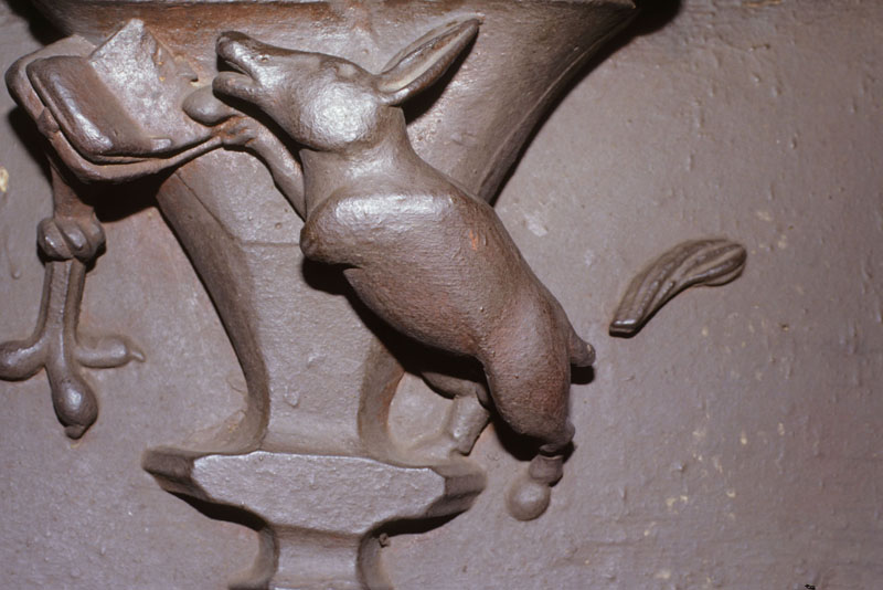 Ass, Reading, misericord, Funchal Cathedral, SH-6.