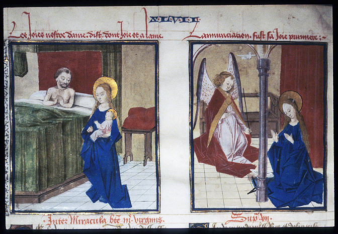 Virgin Mary and Christ Child and Virgin Mary, Annunciation